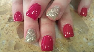 HOW TO GEL POLISH ON ACRYLIC NAILS PART 1