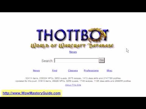 Thottbot Tutorial Series 1 of