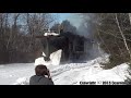 (HD) PanAm Railways Snow Plow Extra and an Empty Oil Train