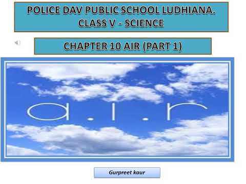 CLASS V SCIENCE CHAPTER 10 AIR PART 1