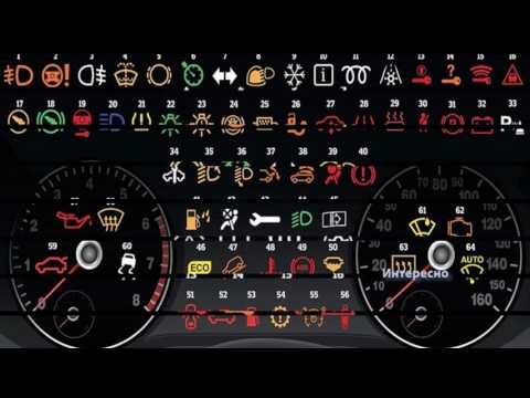 Die Werte der Symbole auf dem Armaturenbrett des Autos
