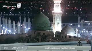 صلاة العشاء و التراويح من المسجد النبوي الشريف 19 / رمضان / 1441 هـ