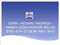 GARH.--KESHAV ANURAGI--AANKH JUDE(GAROOR RAJ KA BYA)--D.R--27.08