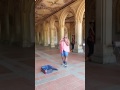 Busker in Bethesda Terrace in Central Park NYC.. Ladies & Gentleman, Miss Burgandy Williams.. ♡