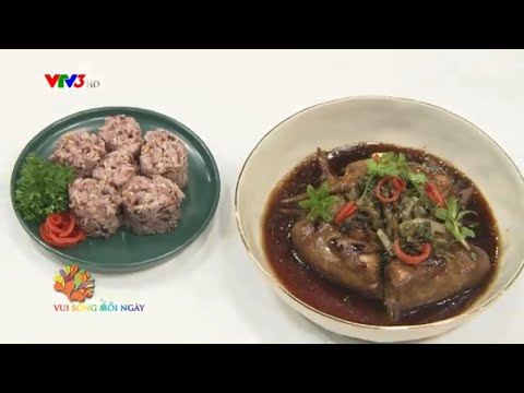 Chim cút nhồi dưa cải hấp nước tương