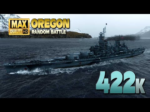 Battleship Oregon  Huge  420k in random battle   World of Warships