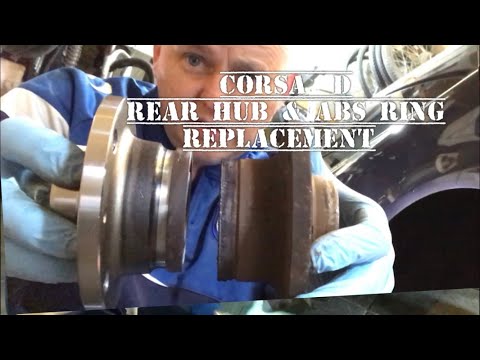 Vauxhall Opel Corsa D Rear Hub Wheel Bearing & ABS Ring Replacement, Repair (How To) DIY c0045