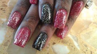 BLACK JACK GLITTER NAILS