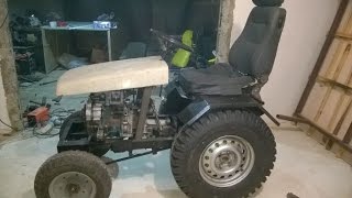 63Самодельный минитрактор с 2 двигателями