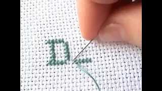 Alfabeto a punto croce DEF cross stitch 2° - Tutorial ricamo 