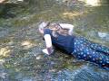 Naomi, Desiree and Patience Playing in the Creek in Arkansas Part II