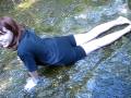 Naomi, Desiree and Patience Playing in the Creek in Arkansas Part II