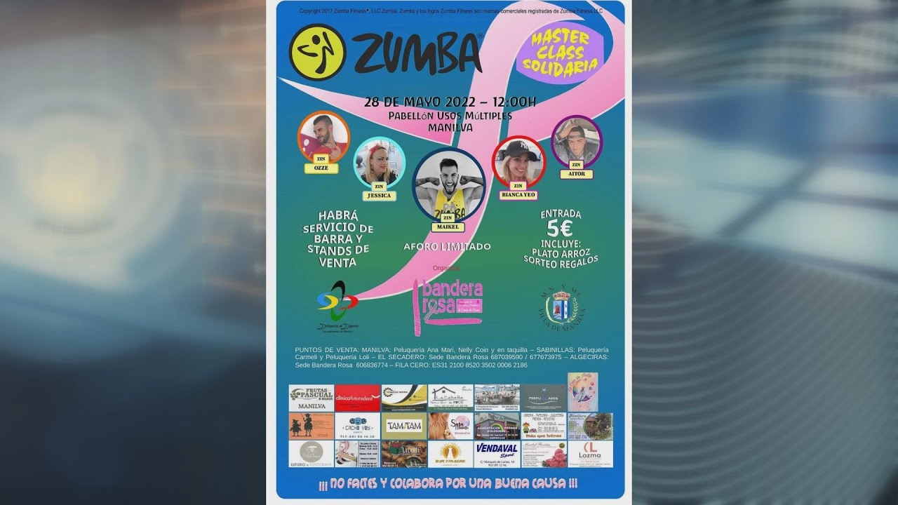 El próximo sábado Manilva acoge una Masterclass de Zumba solidaria