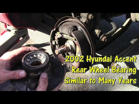 How to Replace Rear Wheel Bearings on Many 2000s Hyundai Accent by GettinJunkDone