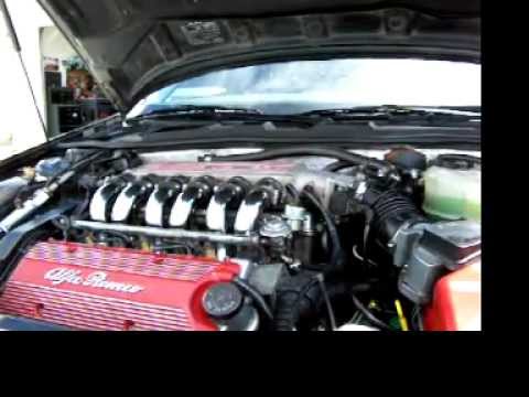 94 Alfa Romeo 164LS 3 liter V6 24v engine revving.MOV