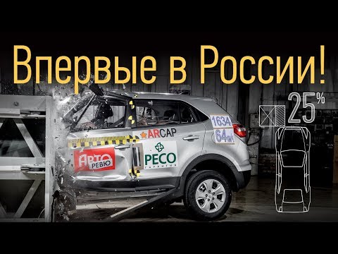 Впервые в России: Hyundai Creta на убийственном краш-тесте с малым перекрытием