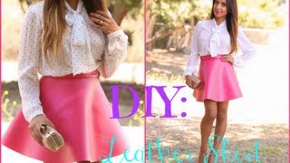 Easy DIY: Faux Leather Circle Skirt