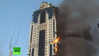 МЧС: пожар в комплексе «Грозный-Сити» локализован (ВИДЕО)