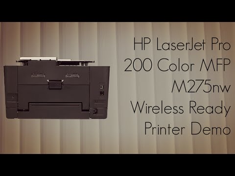 HP LaserJet Pro 200 Color MFP M275nw Wireless Ready Printer Demo Duration: 2:52. Total Views: 2,607