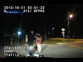 Half-Dressed Woman fails DUI Road-Side Sobriety Test