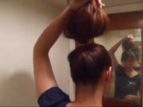 Japanese Hairbun with curly/wavy hair (Odango) 3:56