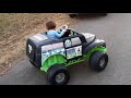 Custom Ride Ons - 12V Power Wheels Grave Digger Monster Truck - by Hozian - Modified Power Wheels