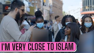 ERITREAN GIRL STOPS MUSLIM & ASKS ABOUT ISLAM - LONDON