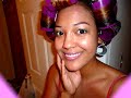 1st Rollerset Tutorial w/ mini night time routine, Plus Pics@ the End!!!