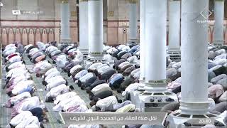 صلاة العشاء من المسجد النبوي الشريف  بـ #المدينة_المنورة  -  الأربعاء  1443/01/10هـ