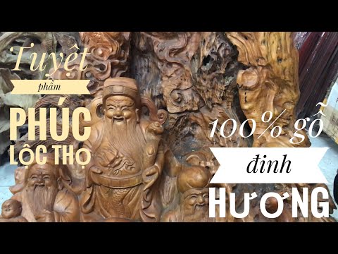 GỐC NGUYÊN KHỐI gỗ đinh hương chạm phúc lộc thọ siêu nét (131)