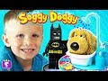 SOGGY DOGGY! 🐕 🐶 BATMAN + HobbyBear Opens Giant Eyeball Surprise, Family Fun HobbyKidsTV