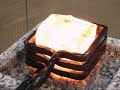 Red-hot ice cube by induction heating
