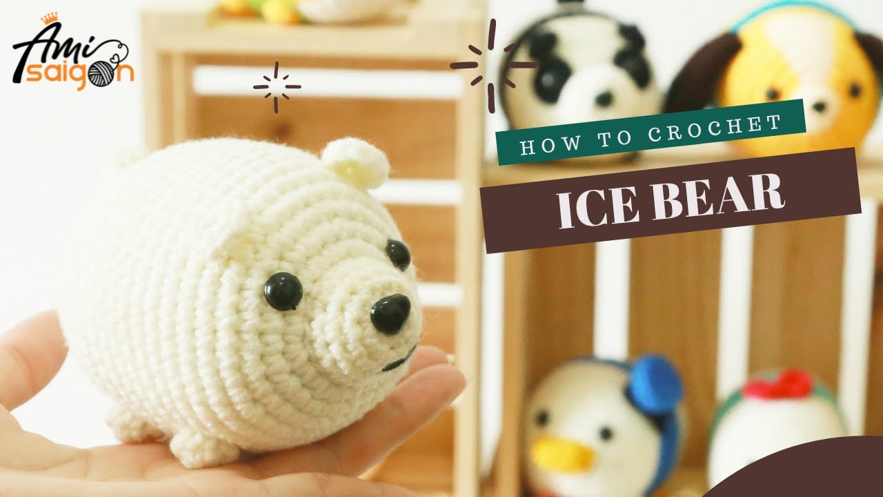 Crochet Ice Bear Tsum Tsum – Tutorial video