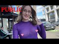 [4k] See Through Clothing in PUBLIC  Transparent Try On Haul