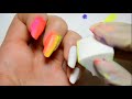 Nail art Miami beach : rainbow & gradient nail polish