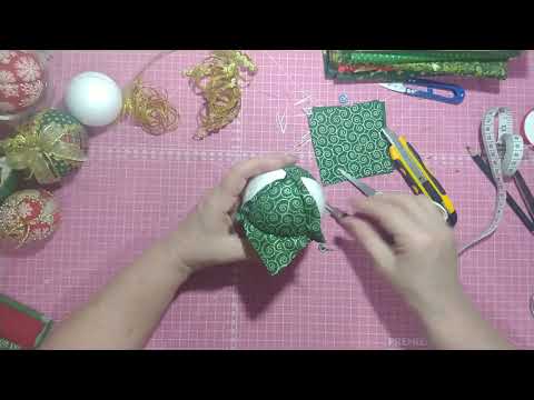 Como fazer Bolas de Natal de Tecido Personalizadas?