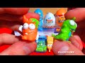 12 Surprise Eggs Unboxing Kinder Surprise Disney Pixar Toy Story Madagascar 3 Trash-Pack Easter Eggs