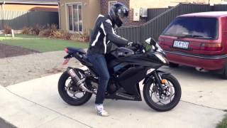 Ninja 300 Exhaust Removal