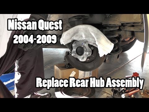 How to replace a rear wheel hub assembly on a Nissan Quest