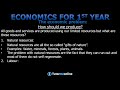 Economics for 1st year university