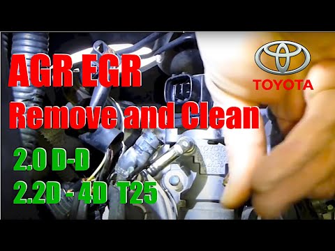 AGR EGR remove and clean valve 2.0D-d Toyota