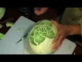honey dew melon fruit carving 2