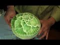 honey dew melon fruit carving 2