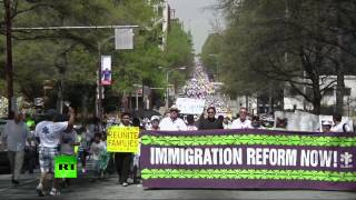 Массовые митинги в США в поддержку иммиграционной реформы