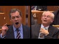 Nigel Farage harangues EU President Herman van Rompuy