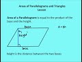 11.2 Areas of Parallelograms and Triangles (Lesson)