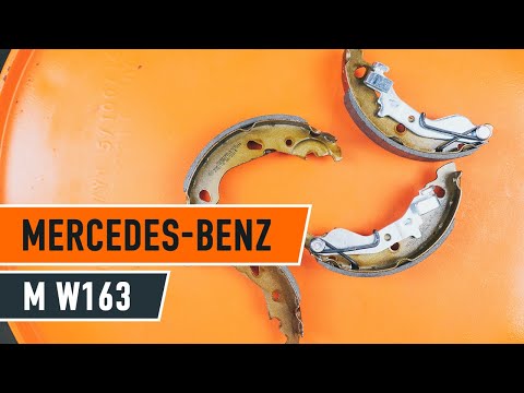 How to replace handbrake shoes on MERCEDES-BENZ M W163 TUTORIAL | AUTODOC