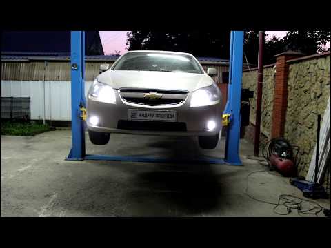 Chevrolet Epica Шевроле Эпика 2011 года Замена лампочки передней противотуманной фары