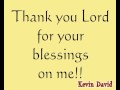 THANK YOU LORD FOR YOUR BLESSINGS ON ME