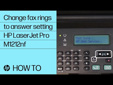 Changing the Fax Rings to Answer Setting - HP LaserJet Pro M1212nf Multifunction Printer Duration: 1:11. Total Views: 10,593 .